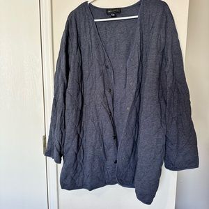 Frumpy blue quilted sweater/jacket
